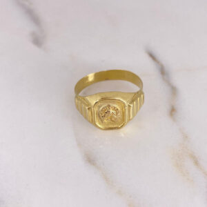 Anillo Sello Caballo 3.75gr / T11 Correa Oro Amarillo &