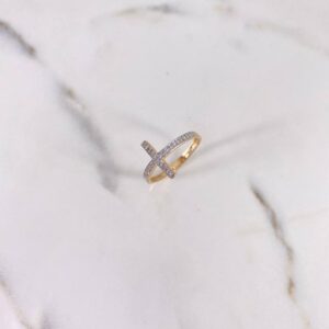 Anillo Cruz 1.5gr / T5  1/2 Oros Amarillo Blanco 18k