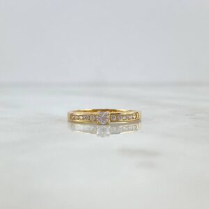 Anillo Solitario Churumbela Carril tupido 1.7gr / T5 3/4 /  Oro Amarillo 18k
