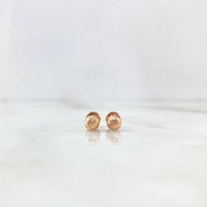 Topos Bola 0.7gr / 4mm Diamantados Oro Rosa 18K &