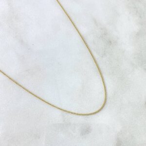 Cadena Mini Cubana 1.85gr / 45cm / 1mm Oro Amarillo +1 18K