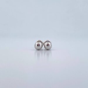 Topos Bola 0.6gr / 5mm Lisa Oro Blanco 18K &