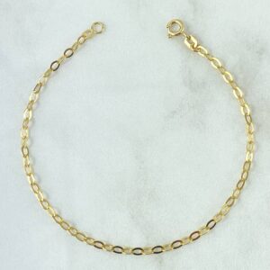 Pulso Aro Seguido 1.55gr / 20.5cm / 2.5mm Liso Oro Amarillo +3 18K *