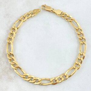 Pulso Figaro 6.77gr / 22cm / 6.4mm Oro Amarillo +0 18K *
