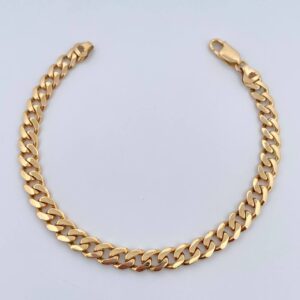 Pulso Cubano 9.4gr / 19.6cm / 5.7mm Oro Amarillo Nac.Esp. 18K &