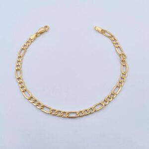 Pulso Figaro 2.9gr / 20cm / 4.4mm Oro Amarillo +1 18K $