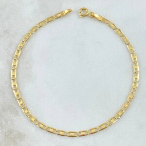 Pulso Plano 1.4gr / 20cm / 2.5mm Liso Oro Amarillo +3 18K ©