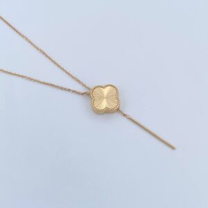 Cadena Aro Seguido Trebol Diamantado 5.25gr / 60cm / 1mm Graduable Oro Amarillo +3 18K & Cadena Aro Seguido Trebol Diamantado 5.25gr / 60cm / 1mm Graduable Oro Amarillo +3 18K &