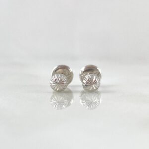 Topos Bola 0.75gr / 6mm Diamantada Oro Blanco 18K *