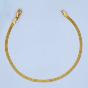 Pulso Espejo 2.3gr / 19.1cm / 2.3mm Oro Amarillo +3 18K $