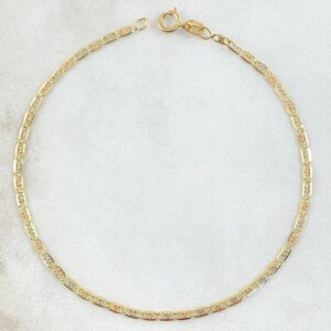 Pulso Escalera 1.6gr / 19cm / 1.9mm Diamantada Tres Oros +3 18K *