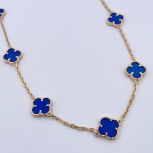Cadena Aro Seguido Trebol 31.7gr / 68.3cm / 1.9mm Lapislazuli Oro Amarillo Nac.Esp. 18K &