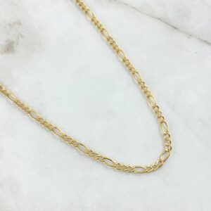 Cadena Figaro 6.15gr / 60cm / 3.3mm Oro Amarillo +0 18K ©