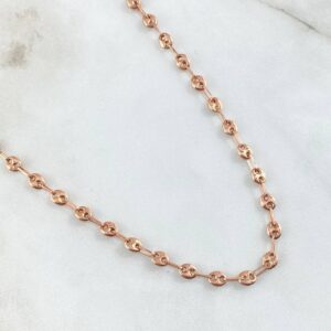 Cadena GC 6.2gr / 50cm / 4mm Lisa Oro Rosa 18K ©