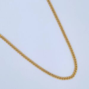 Cadena Cubana 7.75gr / 60.5cm / 2.6mm Oro Amarillo +0 18K $