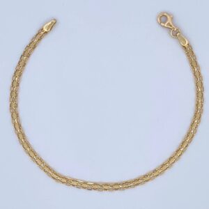 Pulso Chino 2.4gr / 19cm / 3mm Oro Amarillo +1 18K $ Pulso Chino 2.4gr / 19cm / 3mm Oro Amarillo +1 18K $