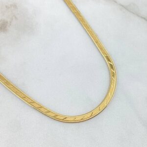 Cadena Espejo Diagonal 8.5gr / 45cm / +3 Oro 18K ©