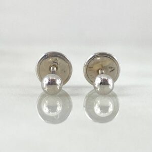 Topos Bola Lisa 0.6gr / Oro blaco 18K