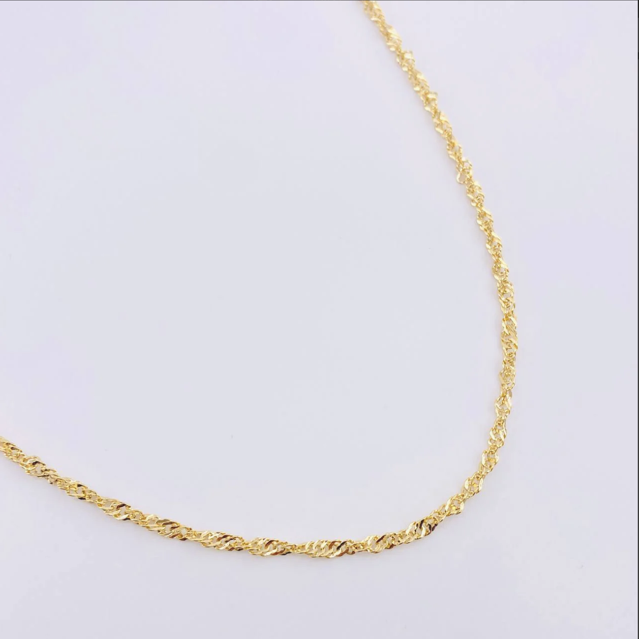 Cadena Singapur 1.9gr / 45cm / 2.3mm Oro Amarillo +3 18K