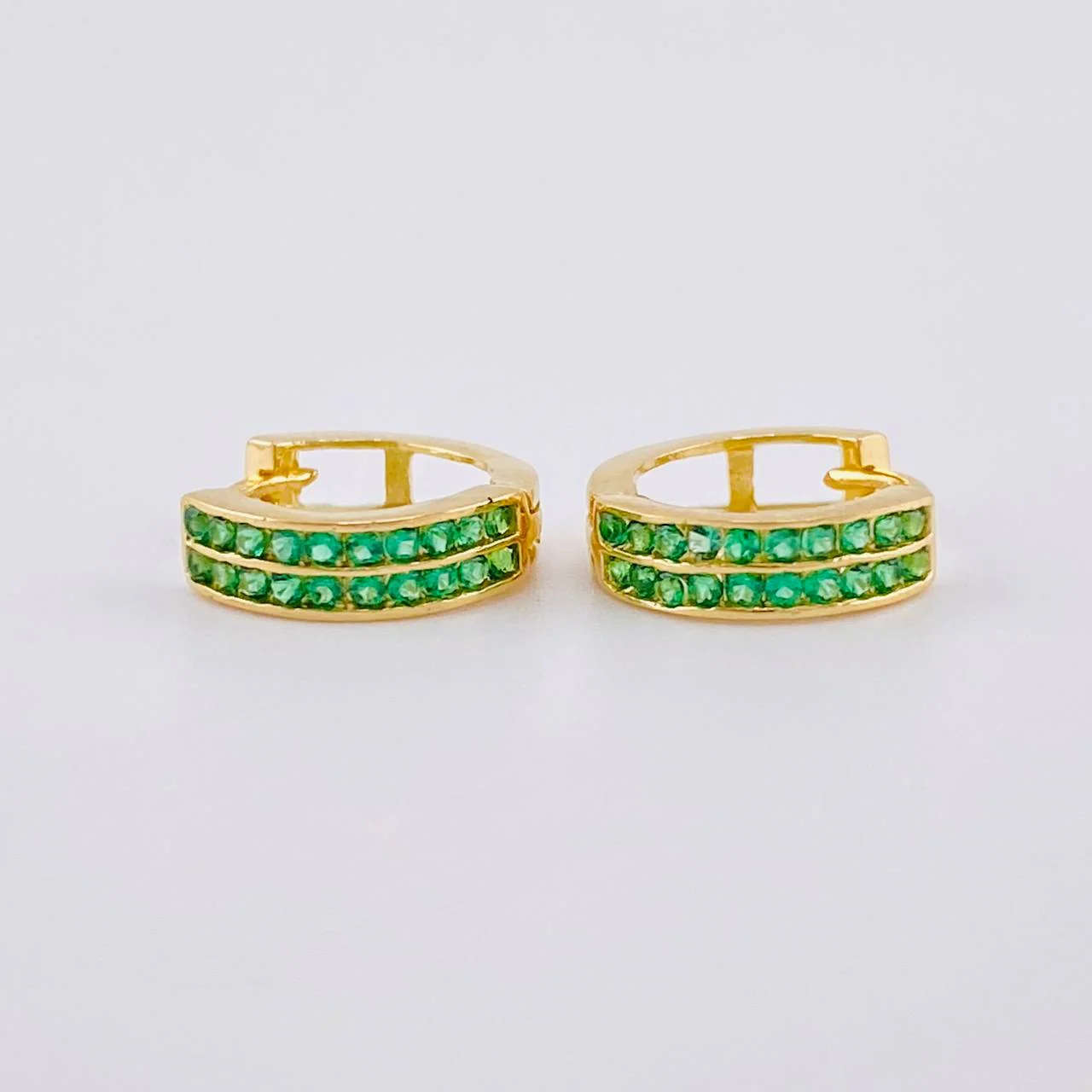 Candongas Carril Doble 1.55 g / 1 cm Oro Amarillo 18K