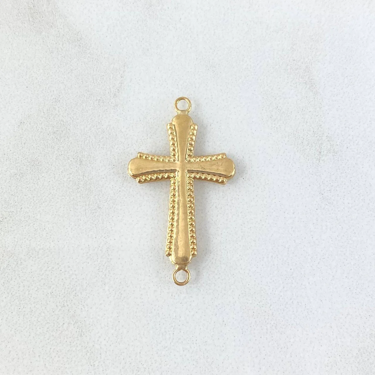 Herraje Cruz Bordeada 0.9gr / 2.3cm / Oro Amarillo 18K