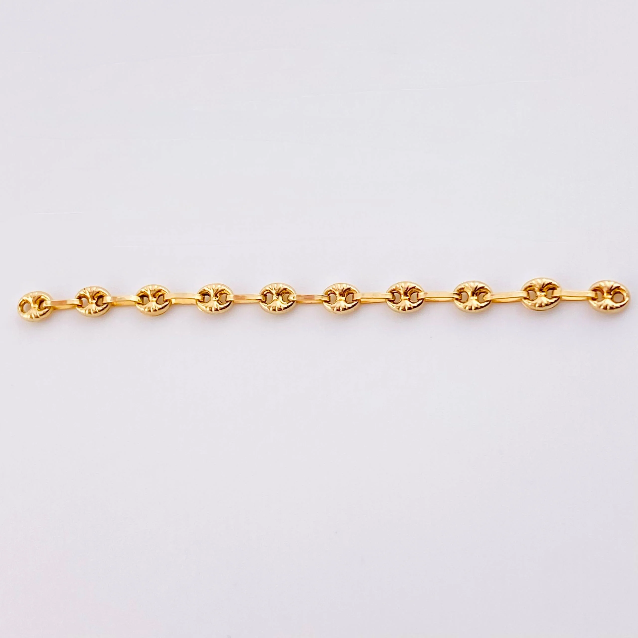 Herraje Retazo GC 10 Eslabones 0.8gr / 6.6cm / 3.4mm Oro Amarillo 18K