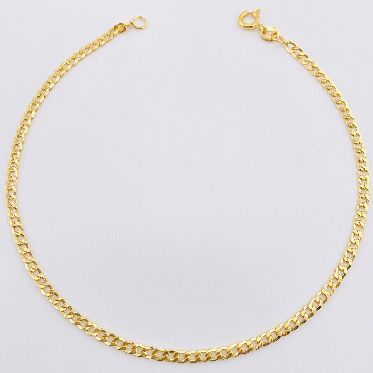 Tobillera Cubana 2.35gr / 25cm / 2.7mm Oro Amarillo 18K